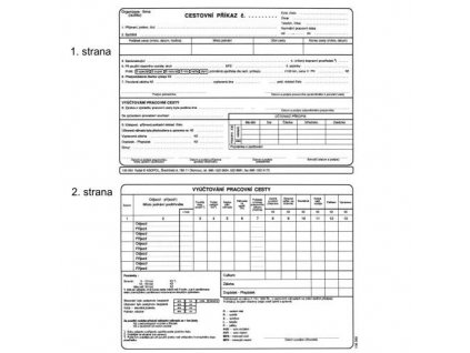 Cestovní příkaz s vyúčtováním  A5/50 listů