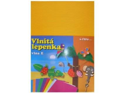 24466 1 lepenka e welle 260g 34 5 x 24 5cm rovna zluta 10 listu