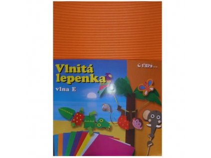 26170 1 lepenka e welle 260g 34 5 x 24 5cm rovna oranz 10 listu