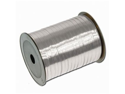 Stuha hladká  0,5cmx250Yd  Metal-stříbrná