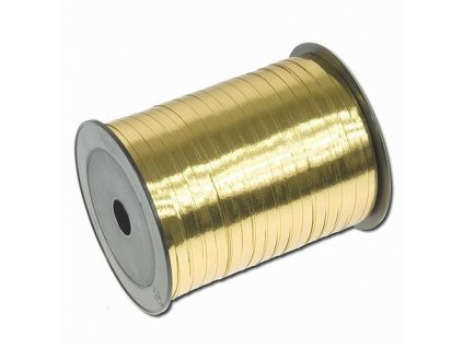 Stuha hladká  0,5cmx250Yd  Metal- zlatá