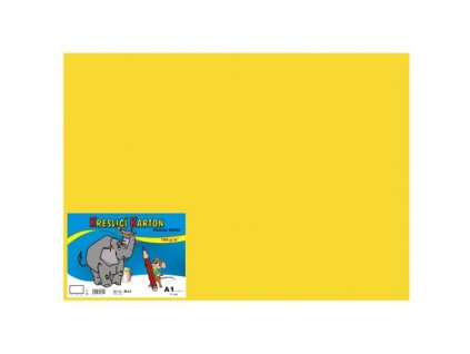 26851 1 kreslici karton barevny a1 10 180g zluty