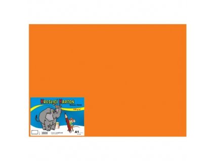 26854 1 kreslici karton barevny a1 10 180g oranzovy