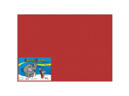 26857 1 kreslici karton barevny a1 10 180g cerveny
