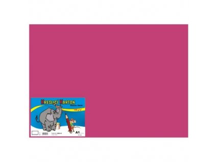 Kreslicí karton barevný A1/10/180g - růžový