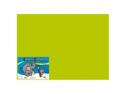 26866 1 kreslici karton barevny a1 10 180g zeleny svetle
