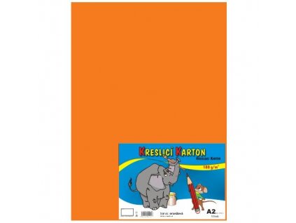26902 1 kreslici karton barevny a2 10 180g oranzovy