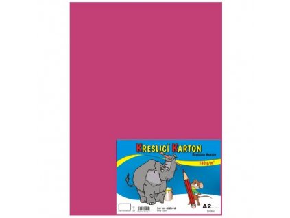 26908 1 kreslici karton barevny a2 10 180g ruzovy