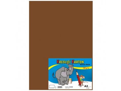 26917 1 kreslici karton barevny a2 10 180g hnedy