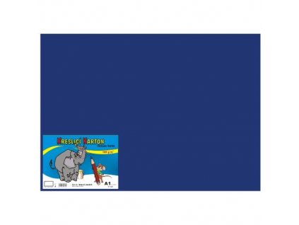 Kreslicí karton barevný A1/10/180g - modrý tmavě