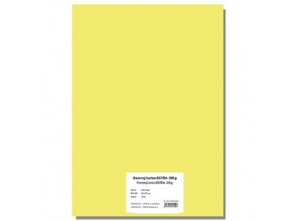 28513 1 barevny karton extra 300g 50x70cm svetle zluty 10listu
