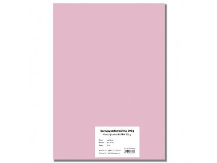 28528 1 barevny karton extra 300g 50x70cm ruzovy 10listu
