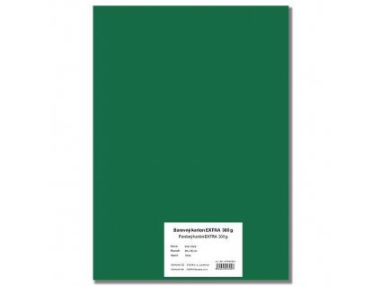 28546 1 barevny karton extra 300g 50x70cm tmave zeleny 10listu