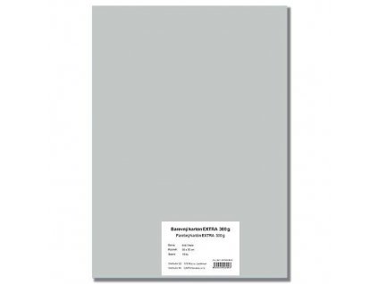 28549 1 barevny karton extra 300g 50x70cm stribrny 10listu