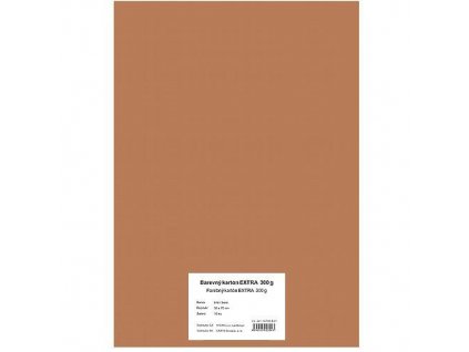 28555 1 barevny karton extra 300g 50x70cm svetle hnedy 10listu