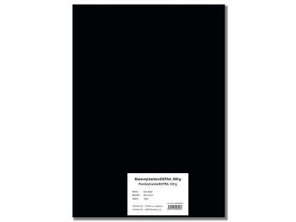 28564 1 barevny karton extra 300g 50x70cm cerny 10listu