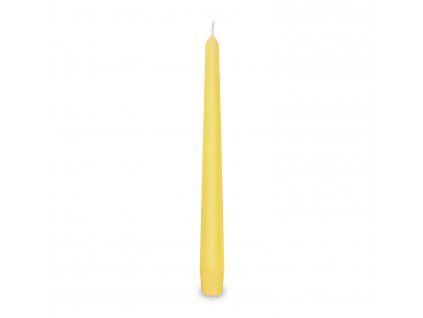 Svíčka kónická žlutá Ø23 x 245 mm [10 ks]