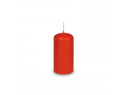 Svíčka válcová červená Ø40 x 80 mm [4 ks]