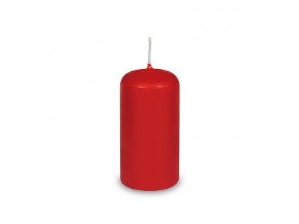 Svíčka válcová červená Ø50 x 100 mm [4 ks]