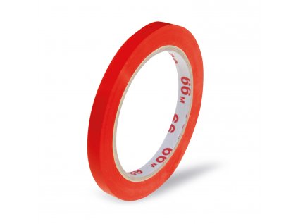 Lepicí páska (PVC) červená 9mm x 66m pro zavírací strojek 67999 [1 ks]