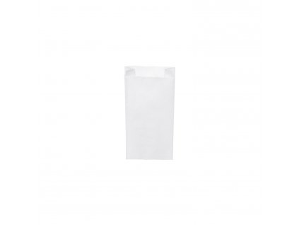 Papírový sáček s bočním skladem bílý 10+5 x 22 cm `0,5kg` [1000 ks]