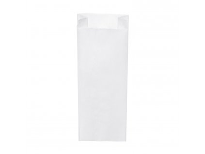 Papírový sáček s bočním skladem bílý 15+7 x 42 cm `3kg` [1000 ks]