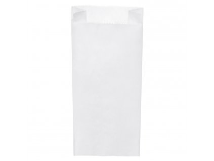 Papírový sáček s bočním skladem bílý 20+7 x 45 cm `5kg` [1000 ks]