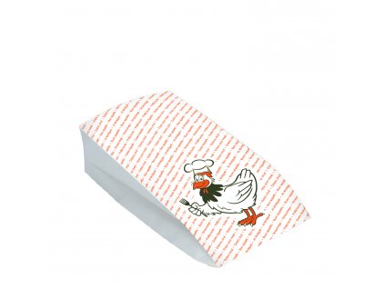 Papírový sáček (PAP/PE) 2vrstvý nepromastitelný 15+8 x 30 cm `Maxi` na kuře [100 ks]