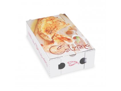 Krabice na pizzu z vlnité lepenky Calzone 28 x 17 x 7,5 cm [100 ks]