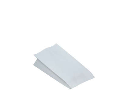 Papírový sáček (PAP/PE) 2vrstvý nepromastitelný bílý 10,5+5,5 x 24 cm `1/2` [100 ks]
