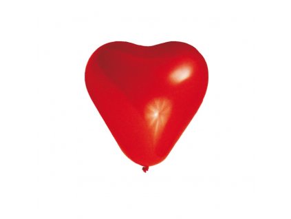 Nafukovací balónek tvar srdce červený Ø35cm `L` [100 ks]