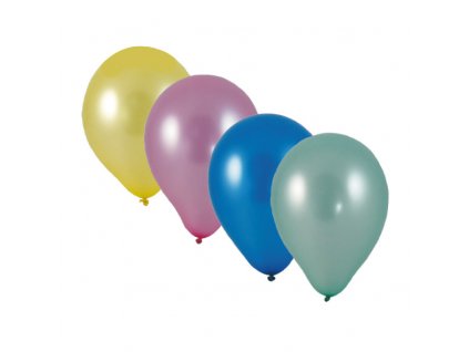 Nafukovací balónek metalíza barevný mix Ø25cm `M` [10 ks]