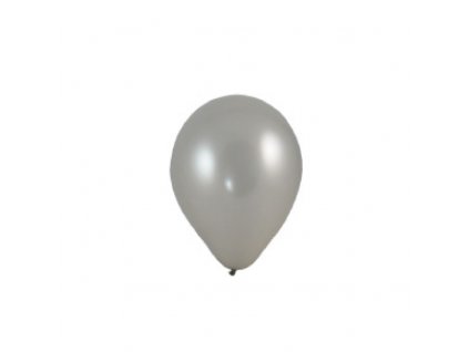Nafukovací balónek stříbrný Ø25cm `M` [10 ks]
