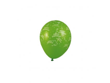 Nafukovací balónek "HAPPY BIRTHDAY" barevný mix Ø30cm `L` [5 ks]