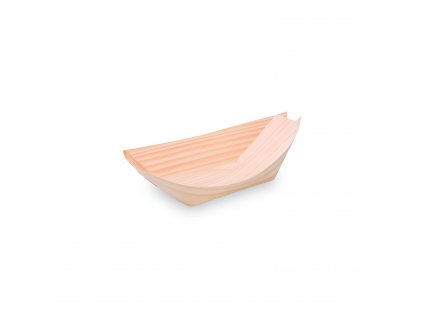 Fingerfood miska dřevěná lodička 13 x 8 cm [100 ks]