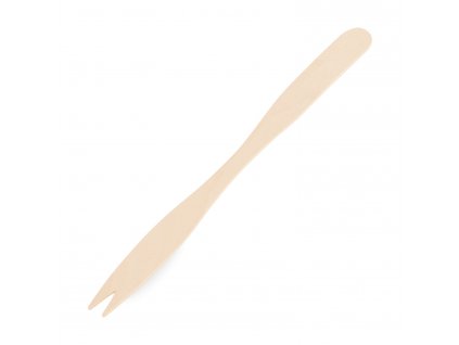Vidlička svačinová dřevěná dlouhá 14cm [500 ks]