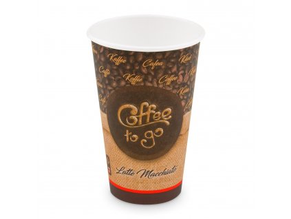 Papírový kelímek "Coffee to go" Ø90mm 510ml `XL: 0,4L/16oz` [50 ks]