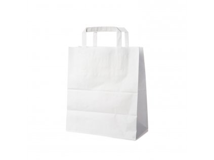 Papírová taška bílá 22+10 x 28 cm [250 ks]