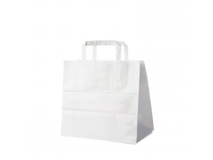 Papírová taška bílá 26+17 x 25 cm [250 ks]