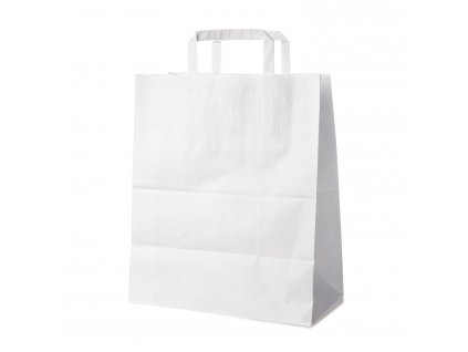 Papírová taška bílá 32+16 x 39 cm [250 ks]