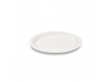 Papírový talíř bílý Ø23cm [100 ks]
