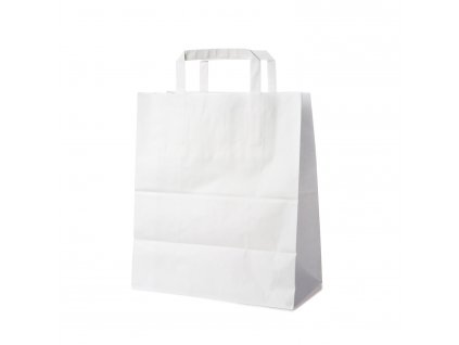 Papírová taška bílá 26+14 x 32 cm [50 ks]
