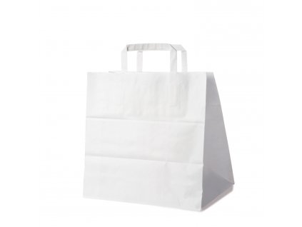 Papírová taška bílá 32+21 x 33 cm [50 ks]