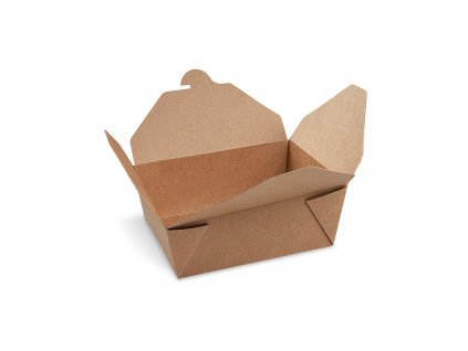 Food box (PAP-FSC Mix/PET) nepromastitelný kraft `M` 151 x 120 x 65 mm 1300ml [50 ks]