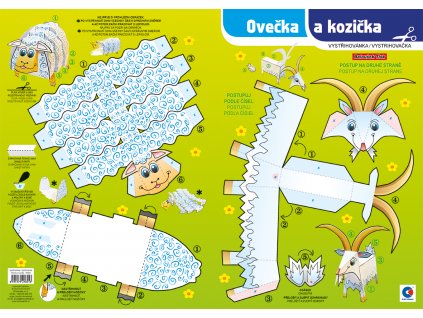 Vystřihovánka - Ovečka a kozička BV042