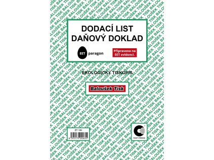 Dodací list - daňový doklad A5 - EET ET130