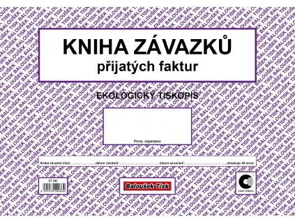 Kniha závazků A4 /k. došlých fak. ob./ ET340