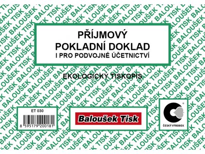 Příjmový pok.dok. i pro pod.úč. A6 ET030