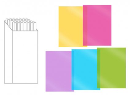 Celofán transparent barevný - role 500x70cm mix barev