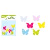 Dekorace motýl 3cm 12ks barevný mix